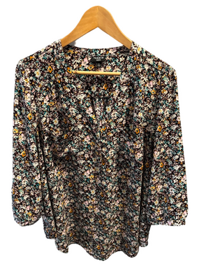 Torrid Harper Tunic Shirt Top Floral Coastal Size 2X Plus Size V-Neck Pockets